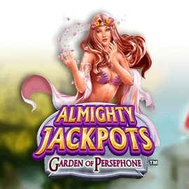 Almighty Jackpots: Garden of Persephone slot logo by Novomatic at Seven Casino