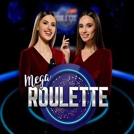 Mega Roulette online game logo by Pragmatic Play on casino-seven.dk